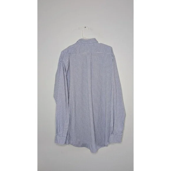 Polo Ralph Lauren Shirt Mens XLT Blue  Gingham Performance Button Down Shirt - Picture 2 of 11